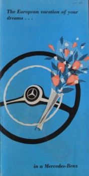 Mercedes-Benz Modellprogramm 1955 "The European Vacation of your dreams" Automobilprospekt (9980)